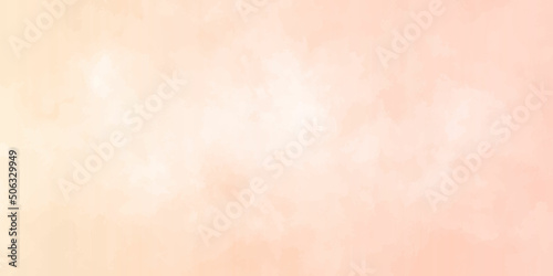 Abstract background with orange ink and watercolor textures on white paper background. Paint leaks and ombre effects. Hand painted abstract image. paper texture and vector design in geometric shape .