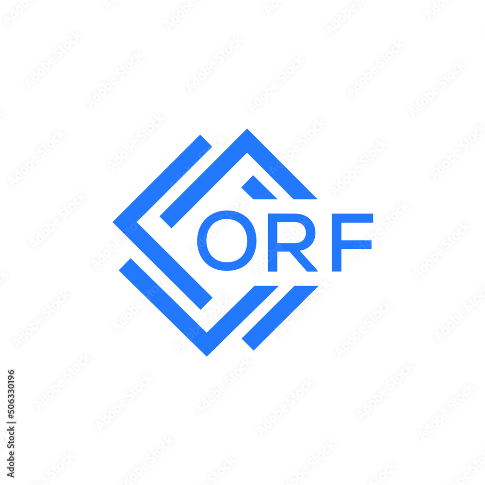 ORF technology letter logo design on white  background. ORF creative initials technology letter logo concept. ORF technology letter design.
