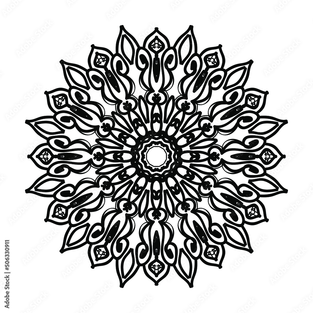 Hand drawn mandala. decoration in ethnic oriental doodle ornament. Hand drawn mandala. decoration in ethnic oriental doodle ornament.