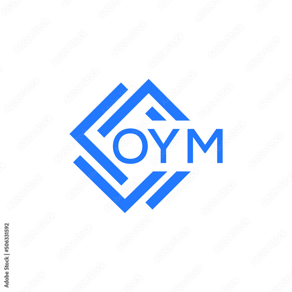 Fototapeta premium OYM technology letter logo design on white background. OYM creative initials technology letter logo concept. OYM technology letter design. 