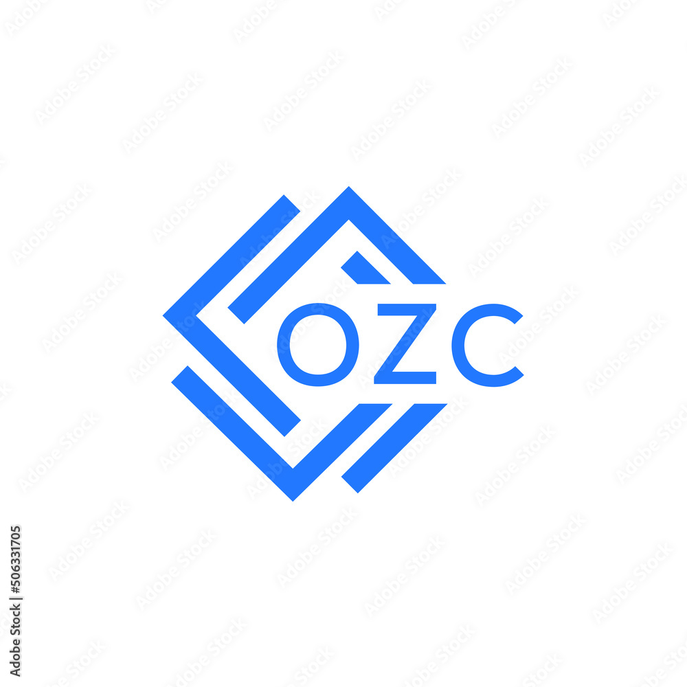 OZC technology letter logo design on white  background. OZC creative initials technology letter logo concept. OZC technology letter design.
