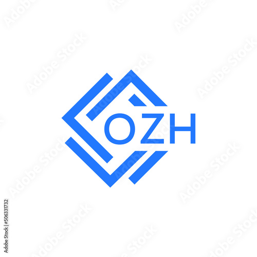 OZH technology letter logo design on white  background. OZH creative initials technology letter logo concept. OZH technology letter design.
