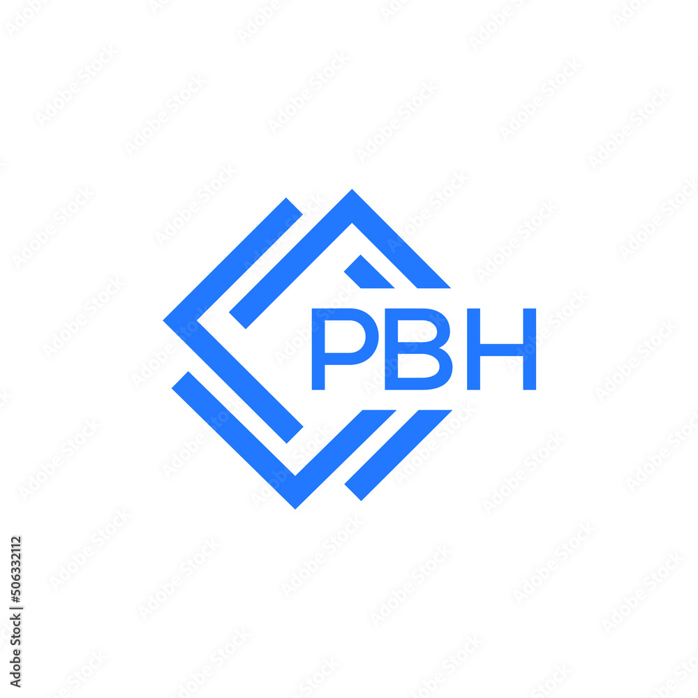 PBH technology letter logo design on white background. PBH creative initials technology letter  logo concept. PBH technology letter design.
