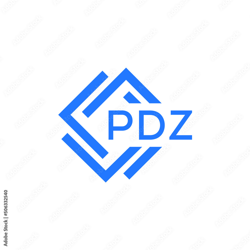 PDZ technology letter logo design on white  background. PDZ creative initials technology letter logo concept. PDZ technology letter design.
