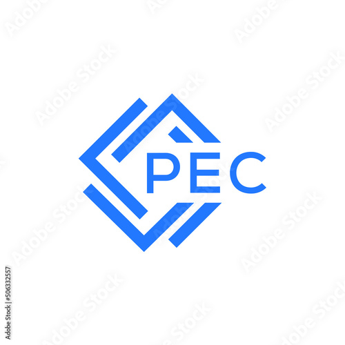 PEC technology letter logo design on white   background. PEC creative initials technology letter logo concept. PEC technology letter design.
