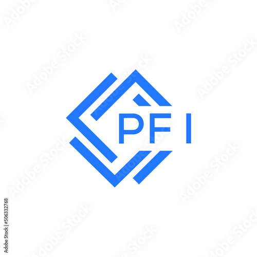 PFI technology letter logo design on white background. PFI creative initials technology letter logo concept. PFI technology letter design. 