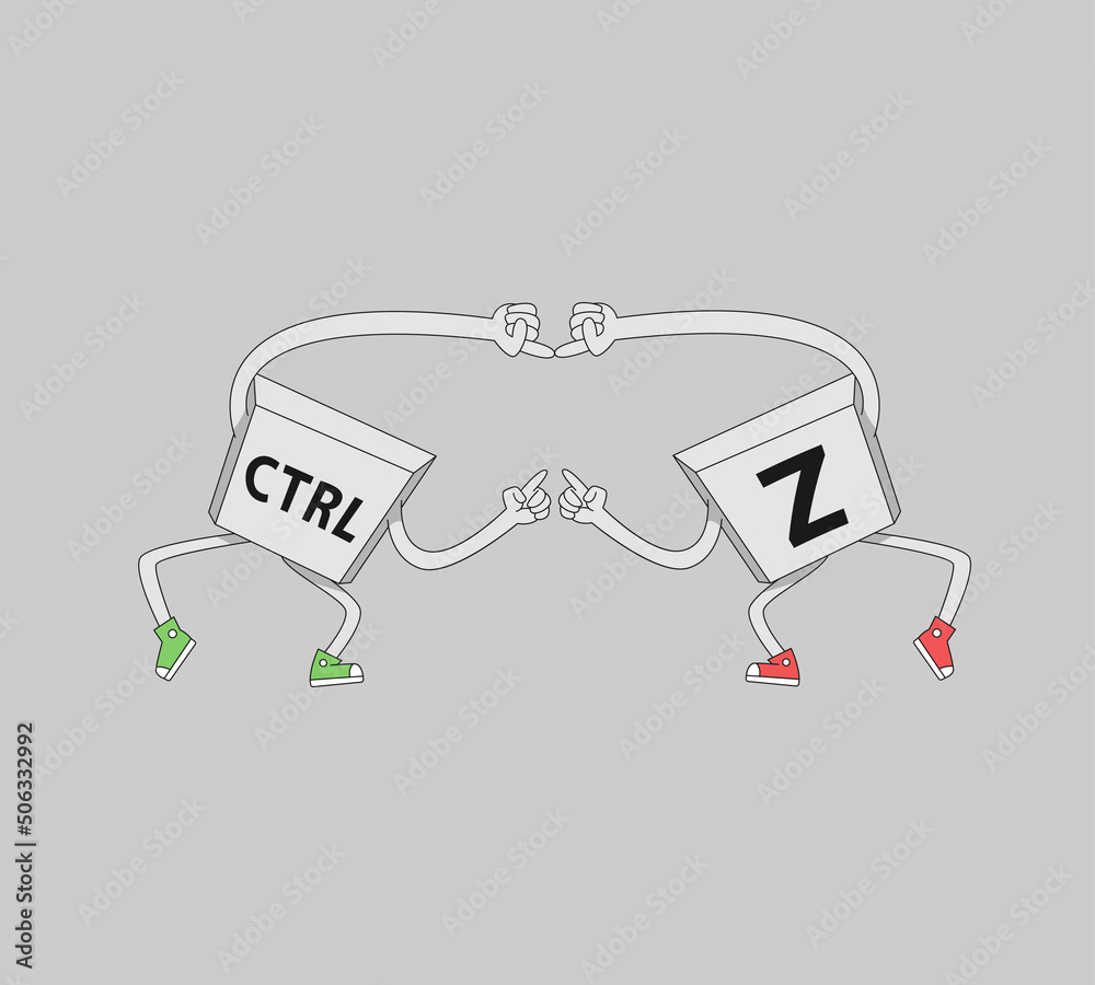 Keyboard cartoon character illustration design Keyboard cartoon character illustration design