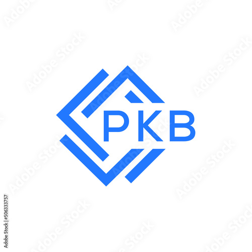PKB technology letter logo design on white  background. PKB creative initials technology letter logo concept. PKB technology letter design.
