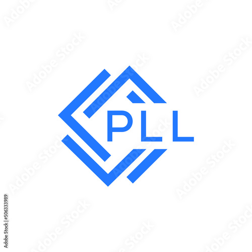 PLL technology letter logo design on white  background. PLL creative initials technology letter logo concept. PLL technology letter design.
 photo