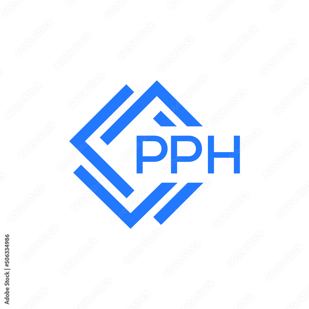 PPH technology letter logo design on white  background. PPH creative initials technology letter logo concept. PPH technology letter design.
