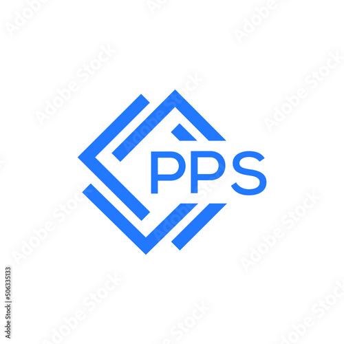 PPS technology letter logo design on white  background. PPS creative initials technology letter logo concept. PPS technology letter design. photo