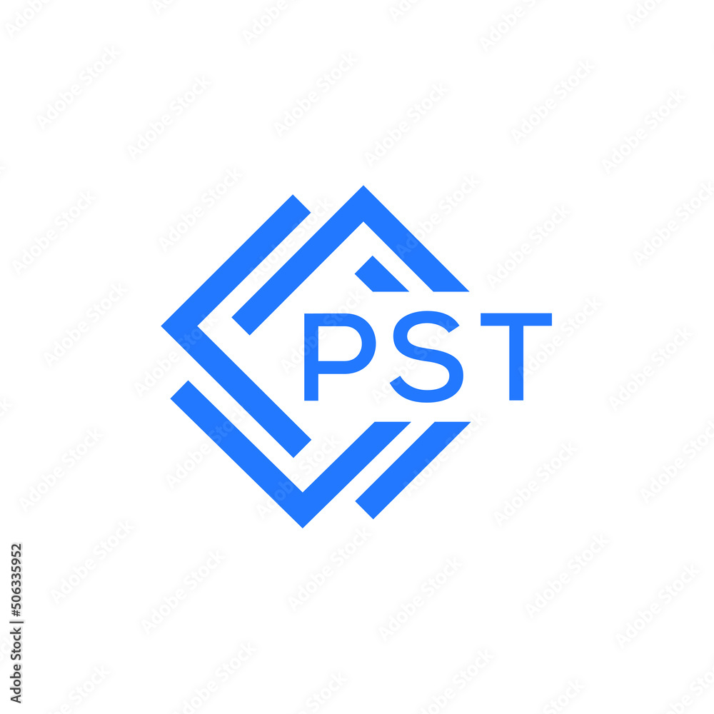 PST technology letter logo design on white  background. PST creative initials technology letter logo concept. PST technology letter design.