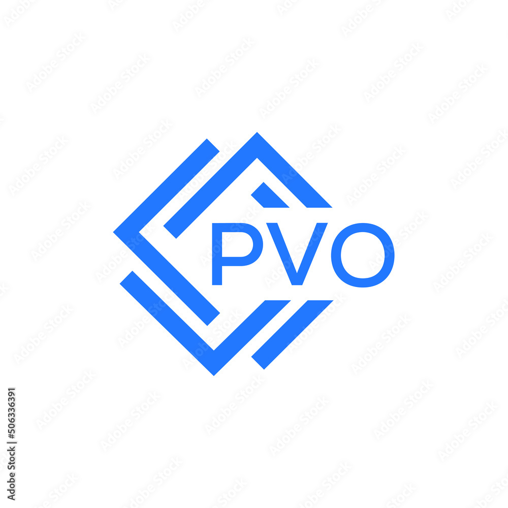 PVO technology letter logo design on white  background. PVO creative initials technology letter logo concept. PVO technology letter design.