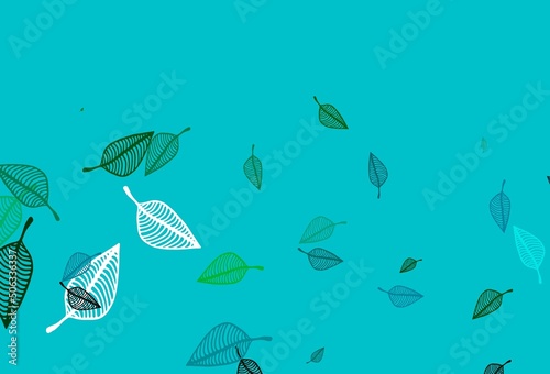 Light Blue  Green vector hand painted backdrop.