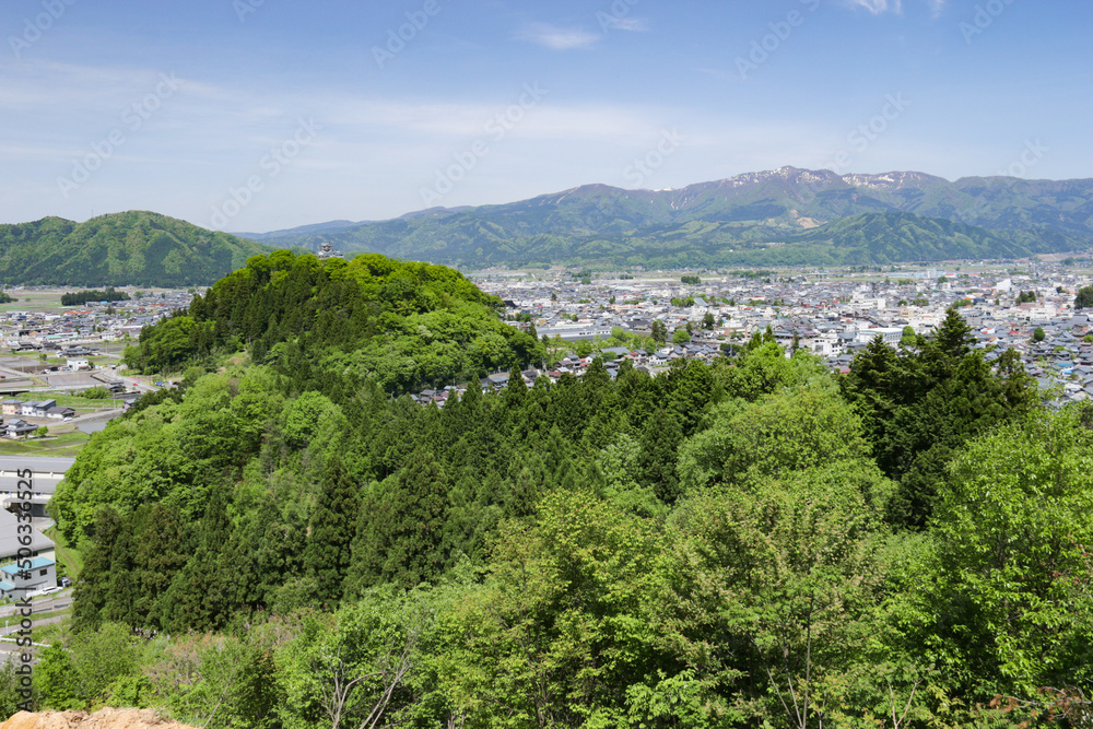 Obraz premium 越前大野市 天空の城 犬山から越前大野城の絶景