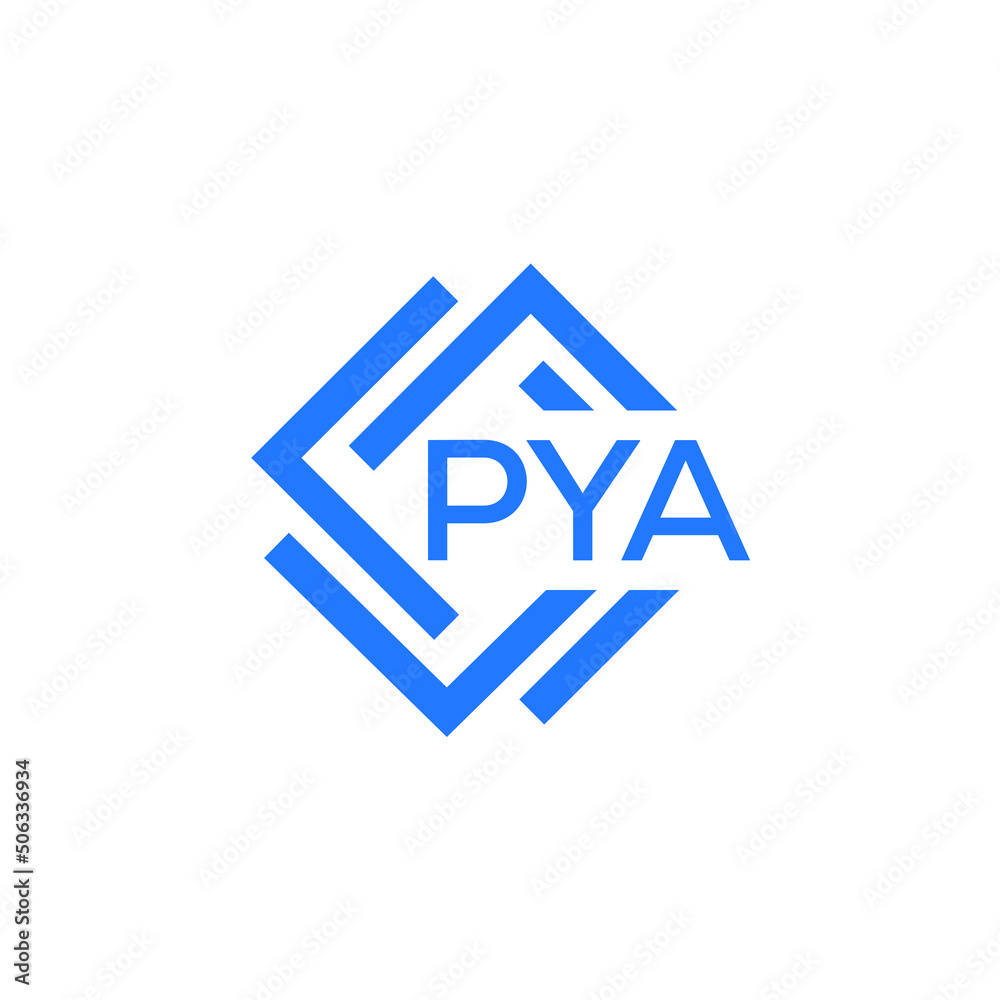 PYA technology letter logo design on white background. PYA creative initials technology letter logo concept. PYA technology letter design. PYA technology letter logo design on white background. PYA creative initials technology letter logo concept. PYA technology letter design.