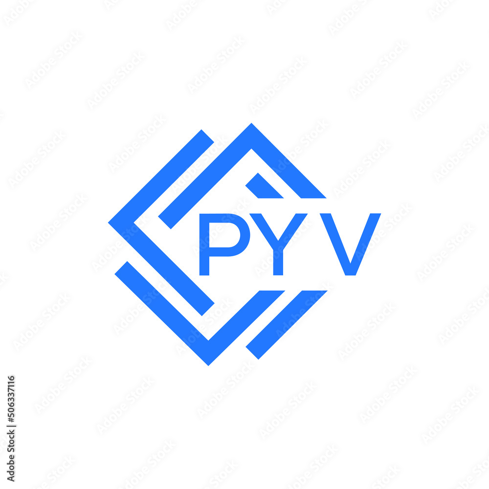 PYV technology letter logo design on white background. PYV creative initials technology letter logo concept. PYV technology letter design. PYV technology letter logo design on white background. PYV creative initials technology letter logo concept. PYV technology letter design.
