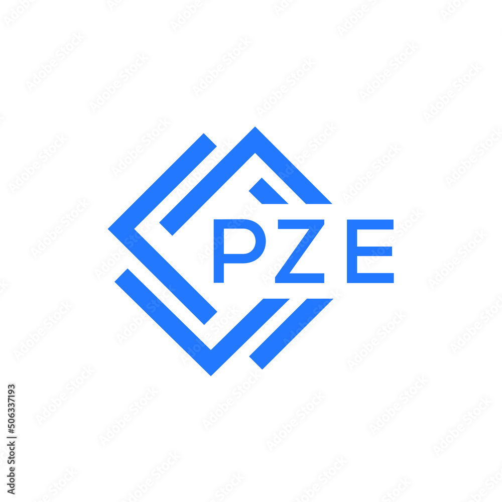 PZE technology letter logo design on white  background. PZE creative initials technology letter logo concept. PZE technology letter design.
