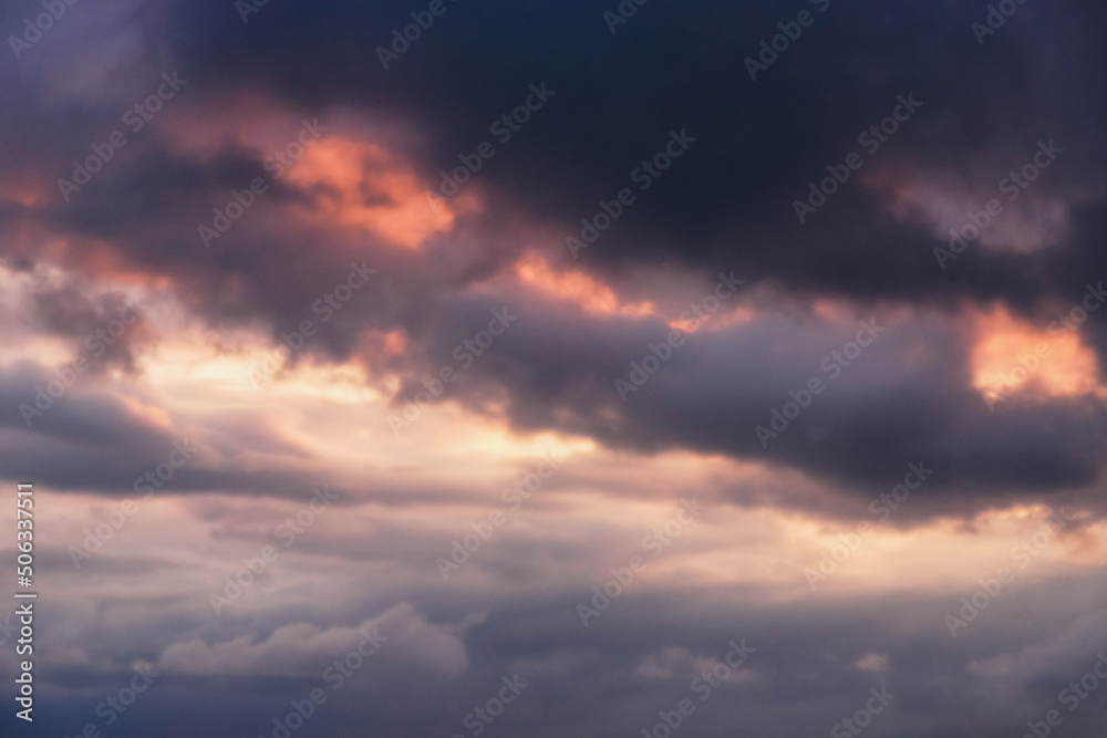 Abstract clouds with sky in the evening