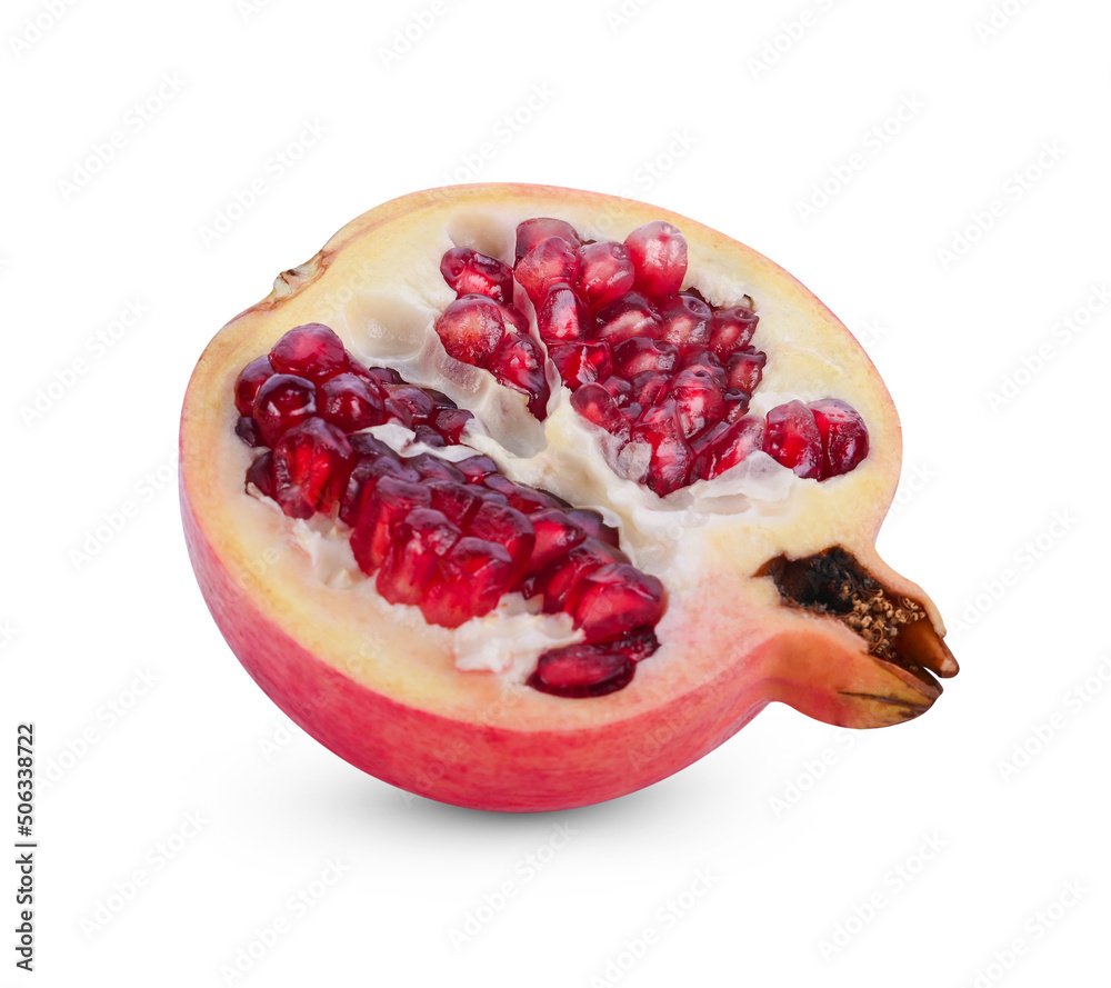 pomegranate fruit isolated on white background. pomegranate fruit isolated on white background.
