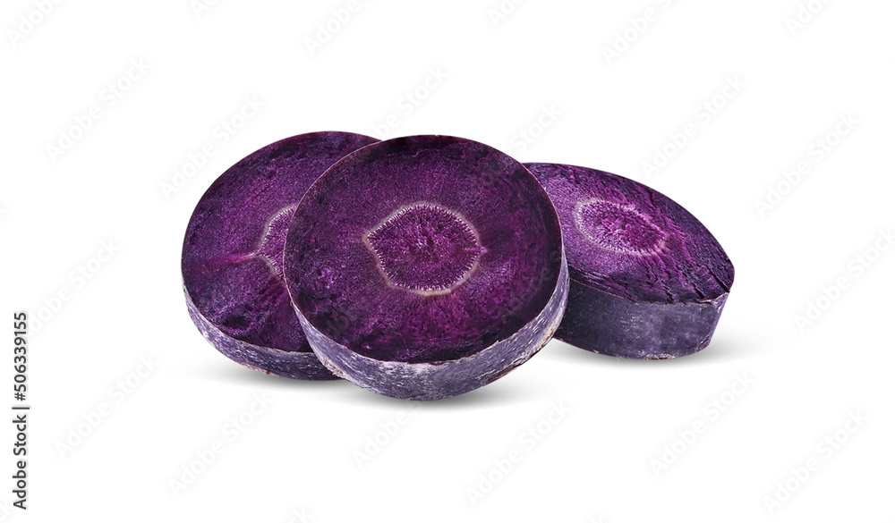 purple carrot on white background
