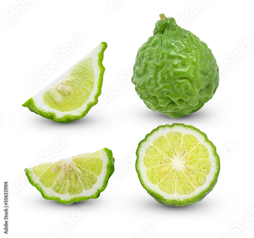 Bergamot isolated on white backgound
