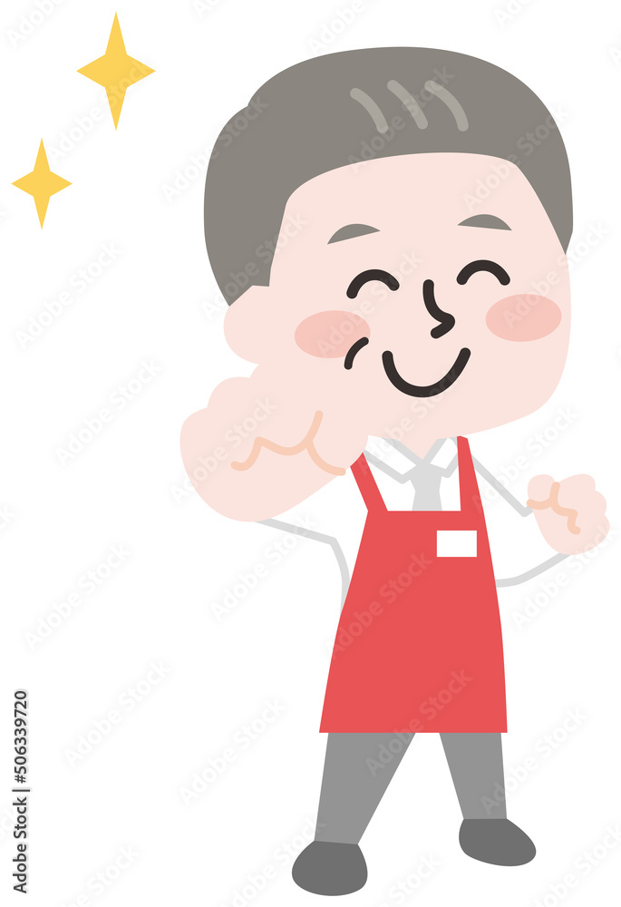 スーパーの店員さん(シニア男性) スーパーの店員さん(シニア男性)