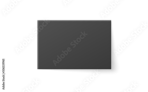 Black close Box slider, mockup, top view, on white background vector realistic illustration.