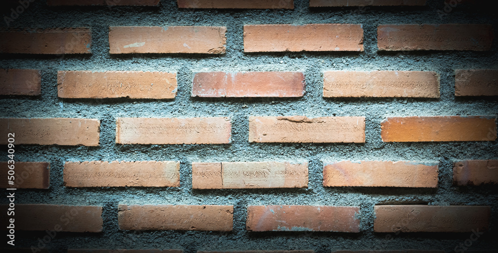 Fototapeta premium Brown brick of wall background.Old brown brick