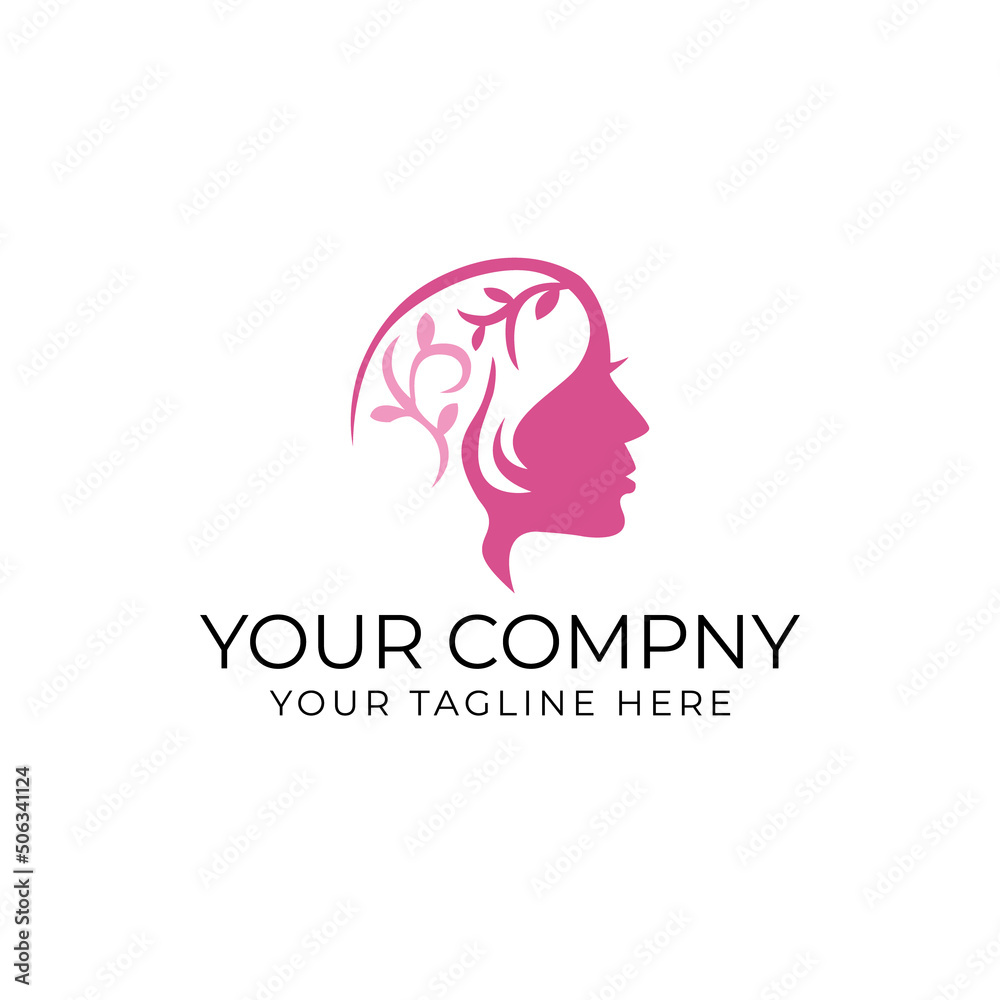 Beauty and care , Hair salon and hair care vector logo