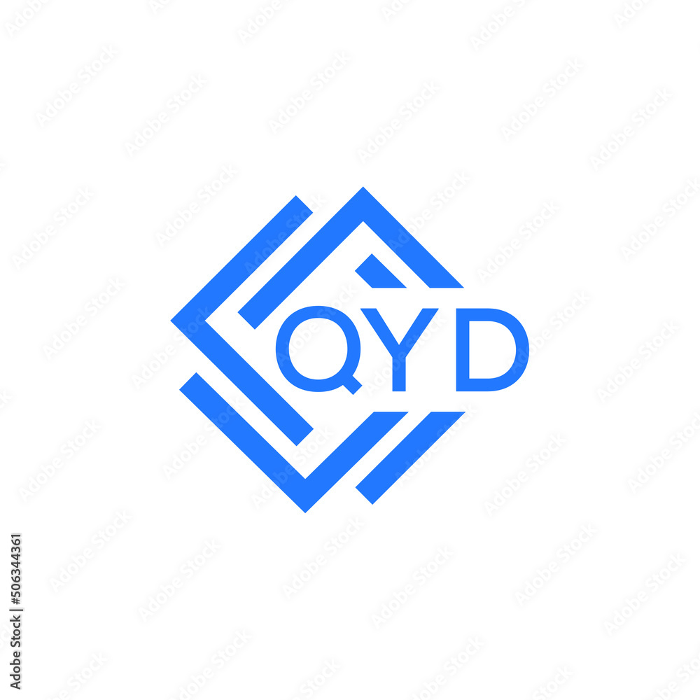 QYD technology letter logo design on white  background. QYD creative initials technology letter logo concept. QYD technology letter design.