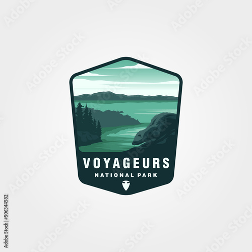 voyageurs national park vector logo symbol illustration design photo