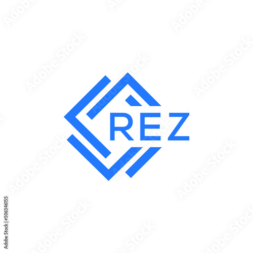 REZ technology letter logo design on white  background. REZ creative initials technology letter logo concept. REZ technology letter design. photo