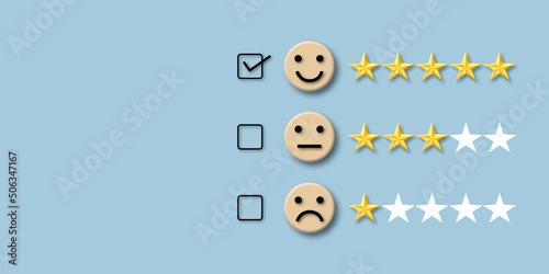 Photography Customer evaluation concept