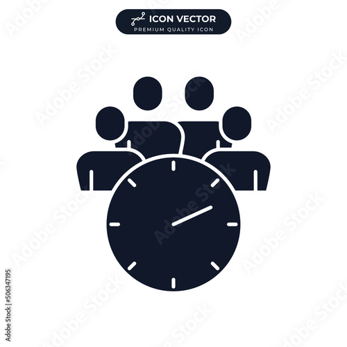 person hour icon symbol template for graphic and web design collection logo vector illustration