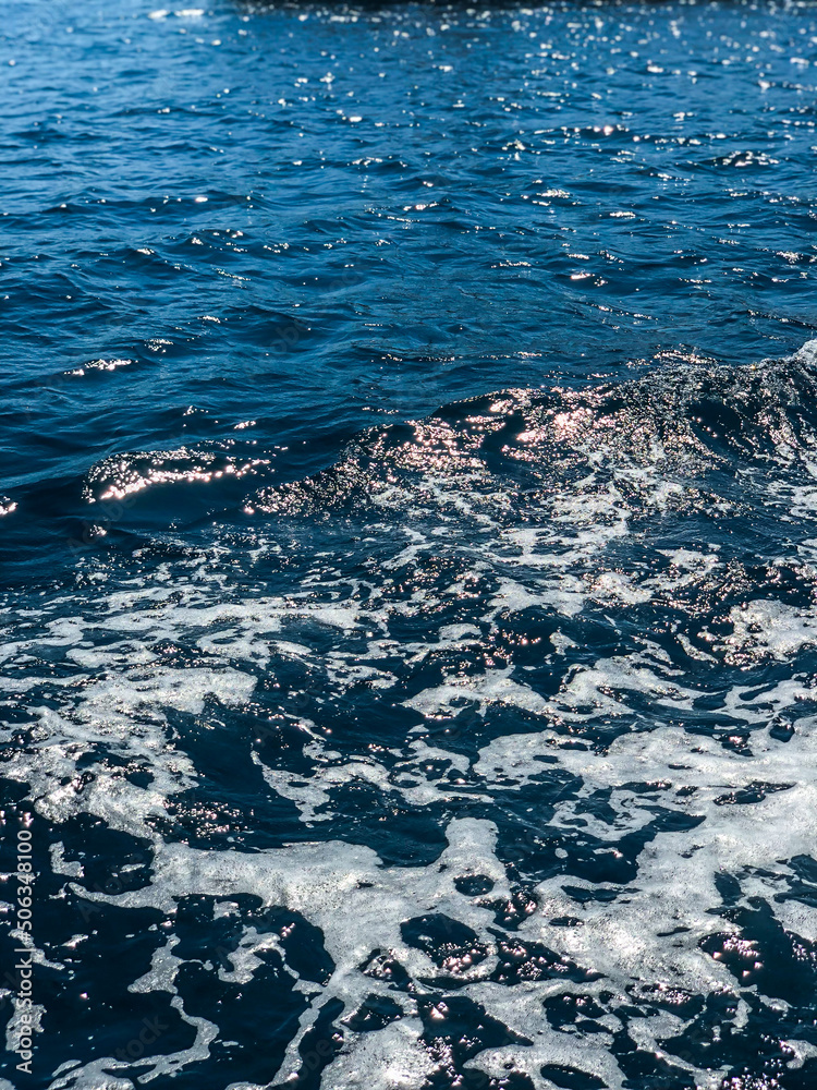 Naklejka premium Background shot of aqua sea water surface