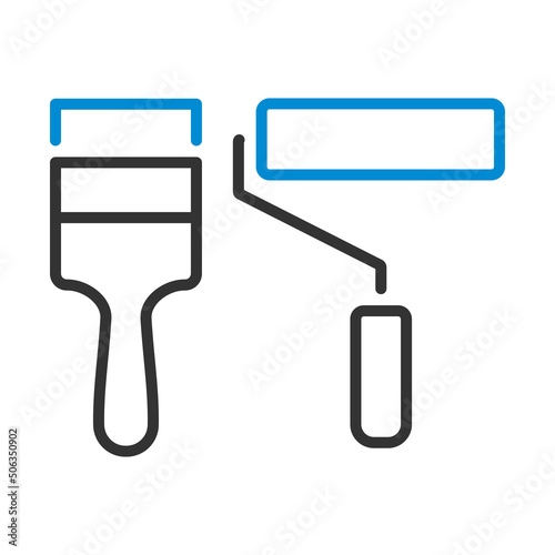 Icon Of Construction Paint Brushes