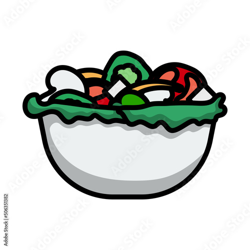 Icon Of Salad In Plate