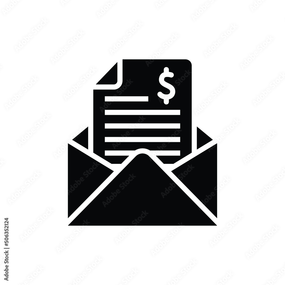 Payment mail icon vector graphic illustration Payment mail icon vector graphic illustration