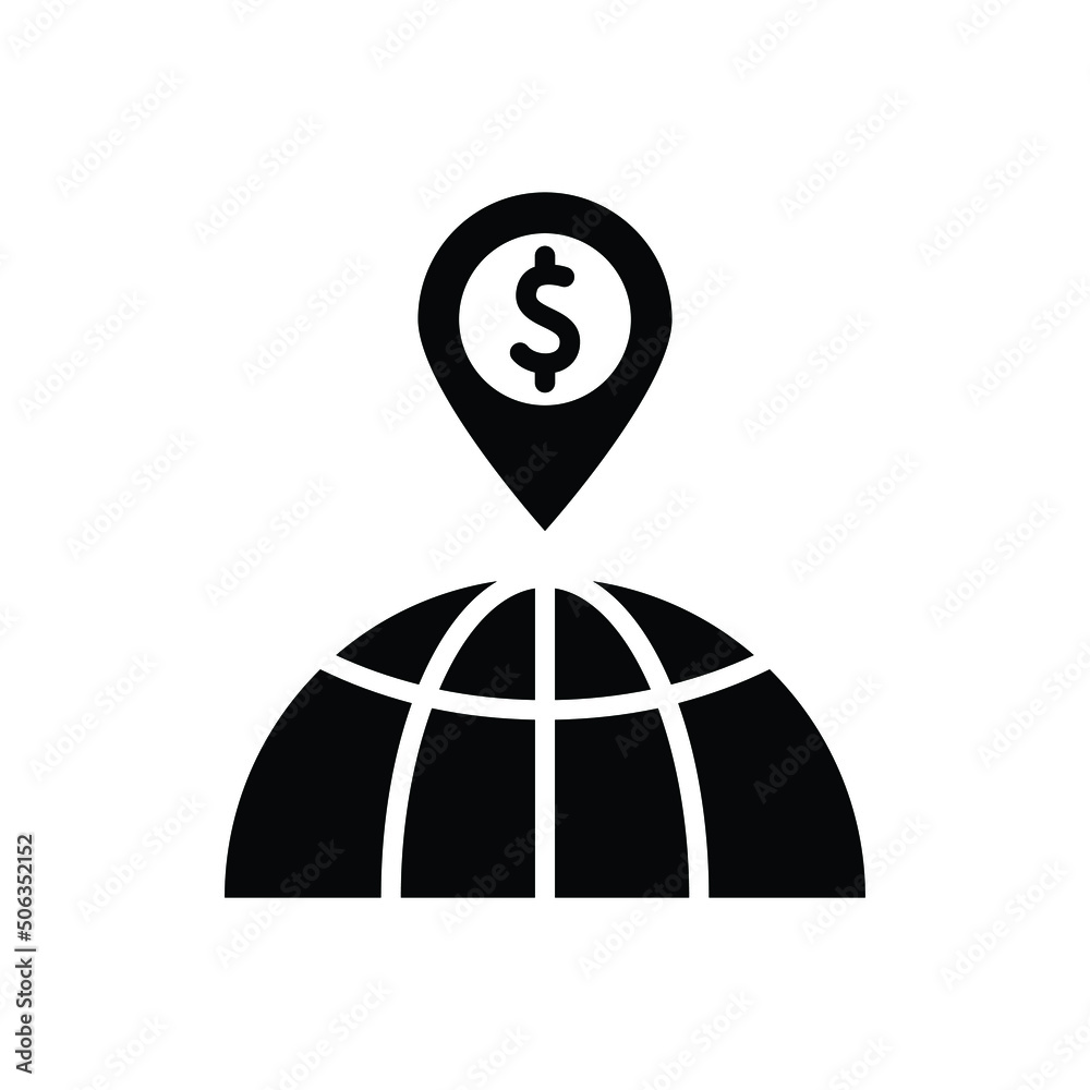 Global business icon vector graphic illustration Global business icon vector graphic illustration