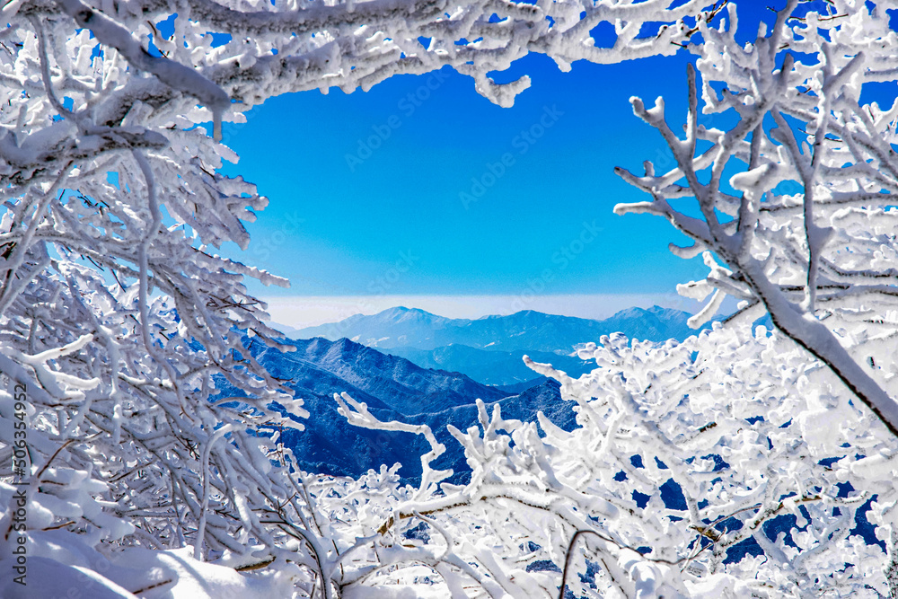 설경(덕유산설경) Stock Photo | Adobe Stock