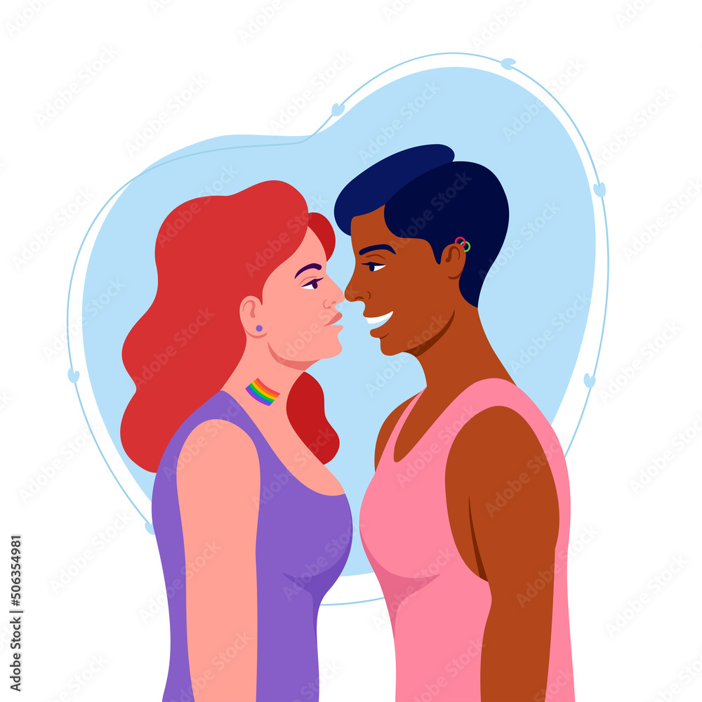 lesbin couple or 2 friends together LGBT Pride
