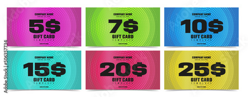Gift card with 5, 7, 10, 15, 20, 25 dollar financial reward