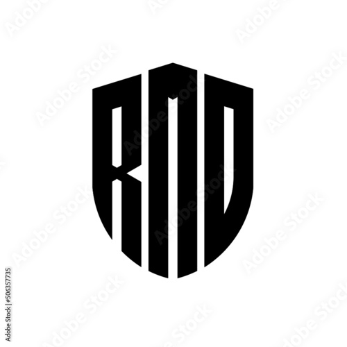 RMD letter logo design. RMD modern letter logo with black background. RMD creative  letter logo. simple and modern letter logo. vector logo modern alphabet font overlap style. Initial letters RMD  photo