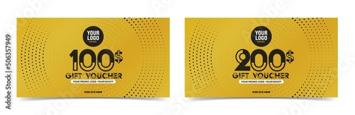 Gift voucher template with obsolete design