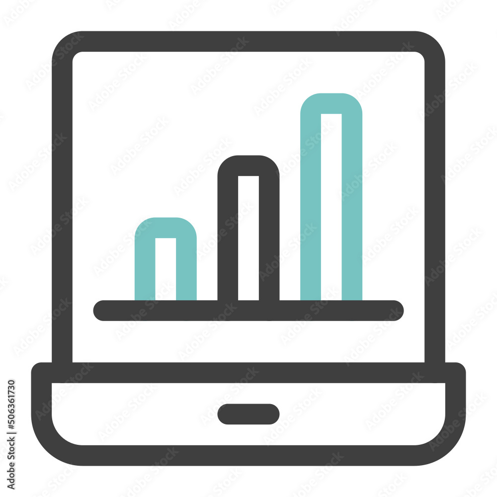 statistics colored line icon statistics colored line icon