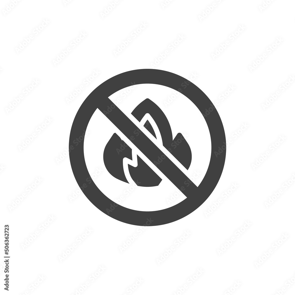 No flammable sign vector icon