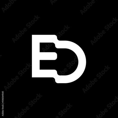 letter ED or DE logo design