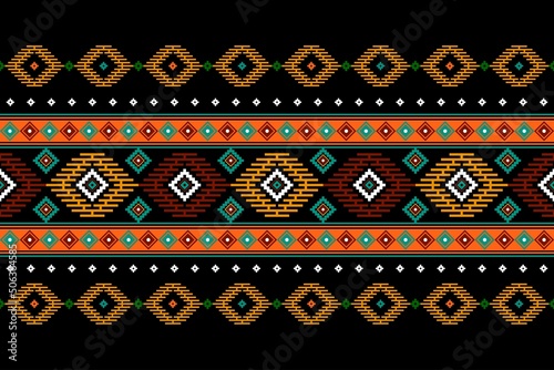 Fototapeta Geometric ethnic oriental seamless pattern traditional Design for background,carpet,wallpaper
