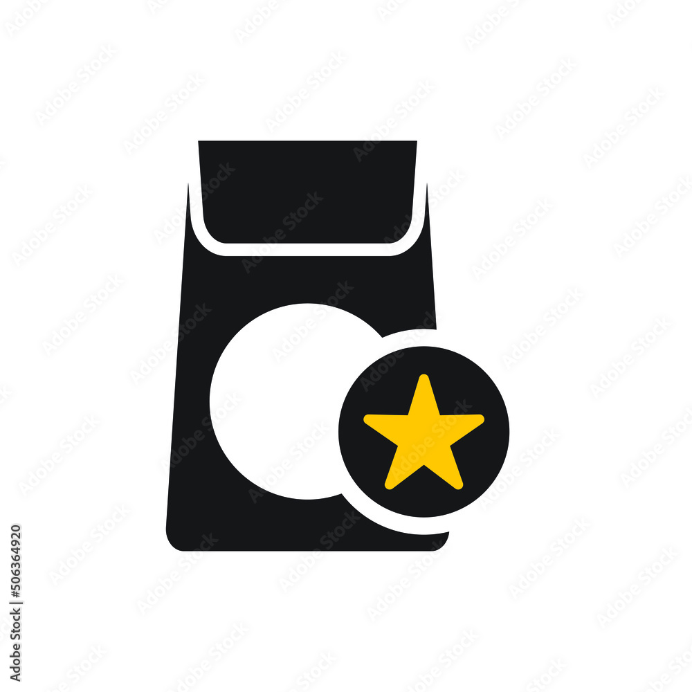 Favorite shop bag icon design. vector illustration Favorite shop bag icon design. vector illustration